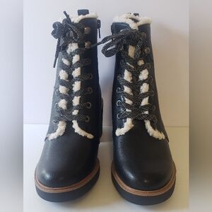 LifeStride "Rhodes" Cozy Ankle Boot, Black, Size 8.5M, NIB